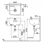 INAX S17 440x400mm 污水盆 - 壁掛式、深盆設計